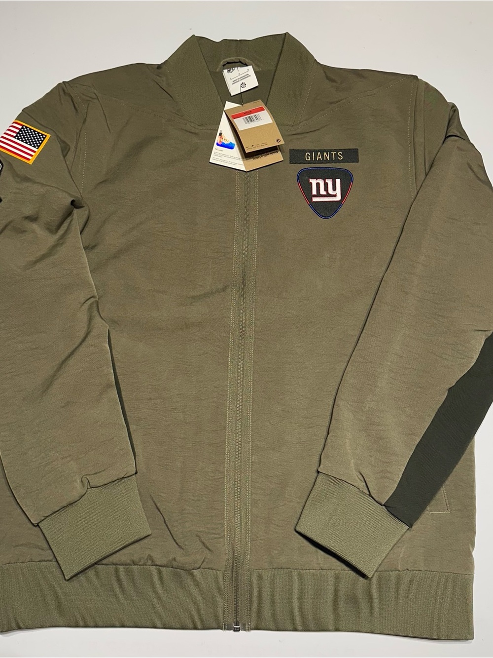 New York Giants Nike L Salute To Service Unstoppable Force Bomber Jacket Mens